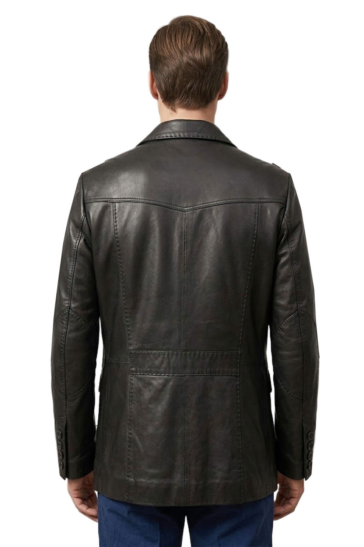 Black Adrian Men's Genuine Leather Classic Jacket