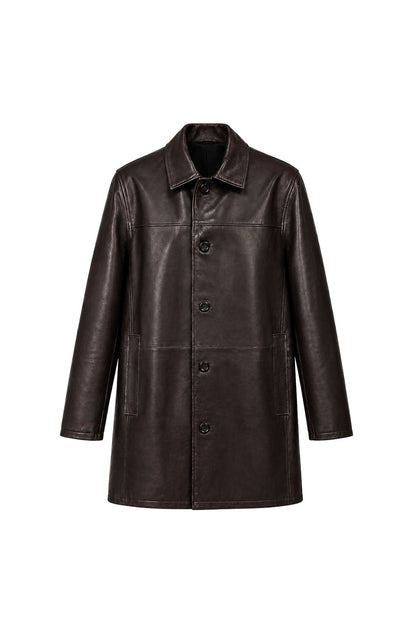 Dean Brown Genuine Leather Men's Coat