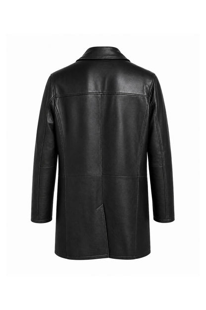 Dean Black Genuine Leather Men's Coat