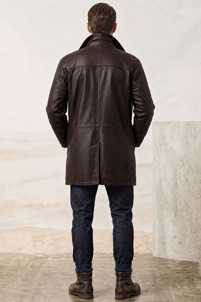 Dean Brown Genuine Leather Men's Coat