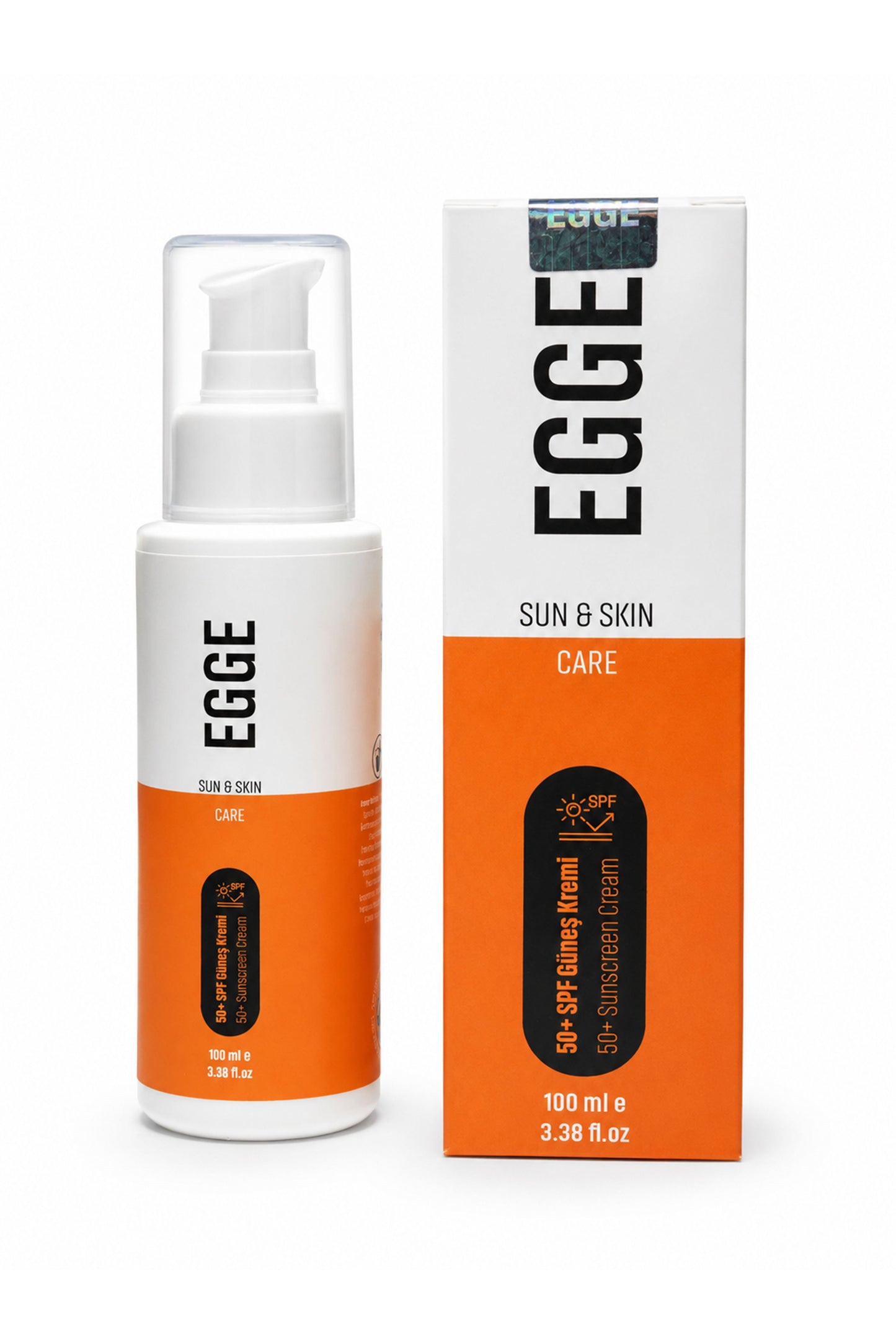 EGGE Intensive Protection Sun Skin Care SPF 50+ Face and Body Sunscreen for All Skin Types, 100 ml