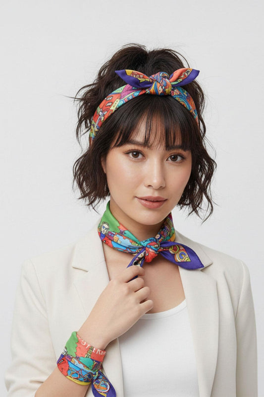 Ikigai City Amsterdam Custom Designed Art Bandana