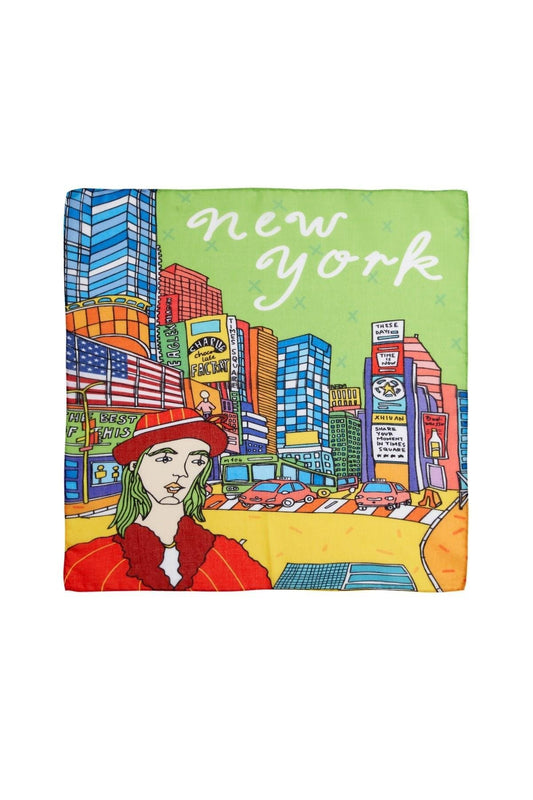 Ikigai City New York Custom Designed Art Bandana 45x45