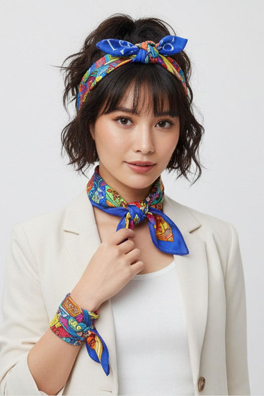 Ikigai City Tokyo Custom Designed Art Bandana 45x45